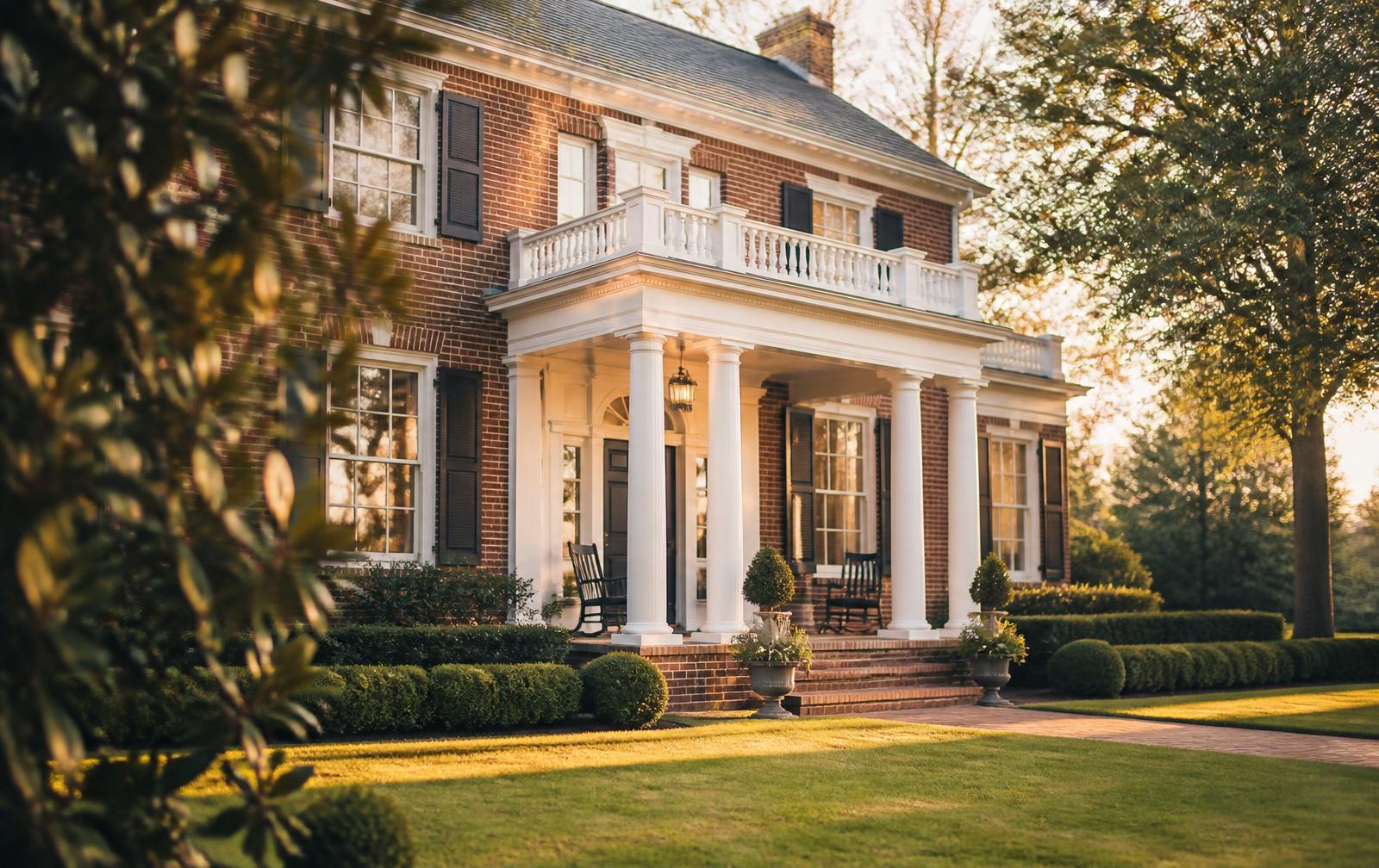 Greenville home at golden hour